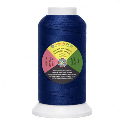 Navy Blue Tex 90 Polyester Heavy Duty Thread for Upholstery
