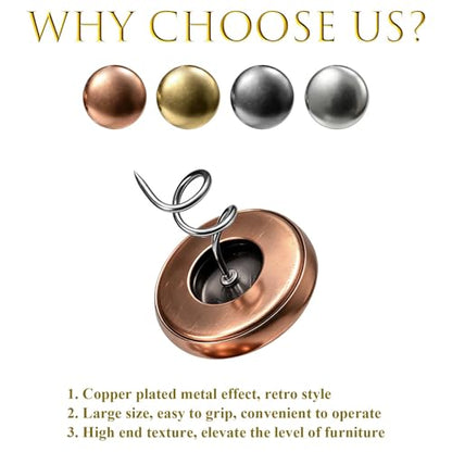 Copper Wrapped Upholstery Twist Pins (12 Count)