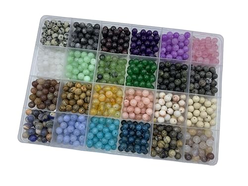 960Pcs 6mm Natural Gemstone Beads