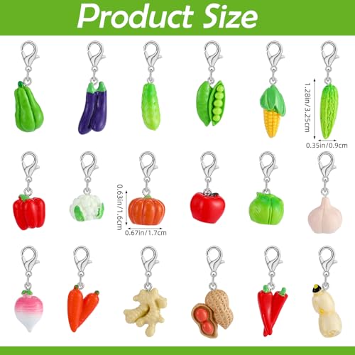 Vegetable Knitting Stitch Markers for Crocheting (18 Count)