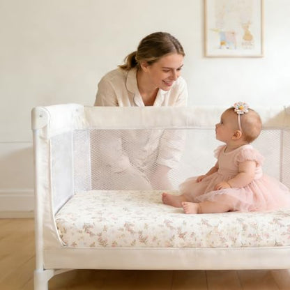 Organic Pack and Play Sheets Fitted 38”x26” 100% Muslin Cotton (2 Count)