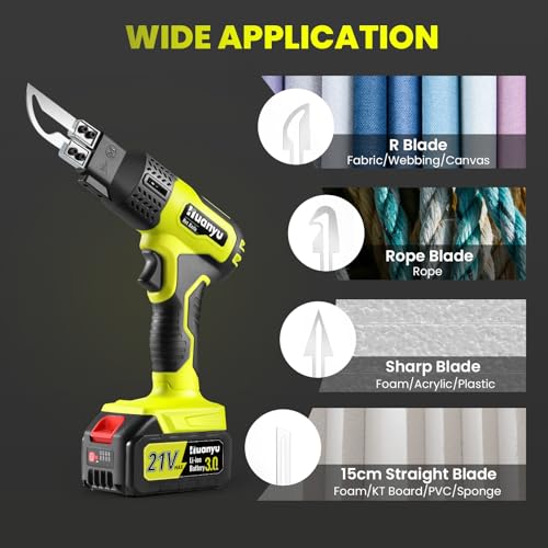 Cordless Hot Knife 4 Blades Set 3.0Ah Battery Powered 100W Max 500℃