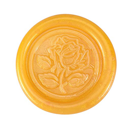 5Pcs Amber Gold Sealing Wax Sticks with Wicks for Wax Seal Stamp (5 Count)