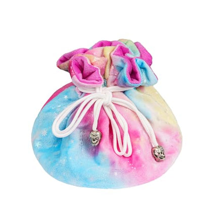 DND Dice Bags Large with Pockets Rainbow Storage Bag for RPG Games (5.29 Ounce)