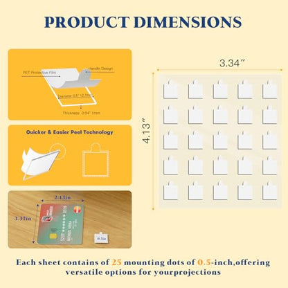 0.5'' Double Sided Adhesive Dots (75 Count)