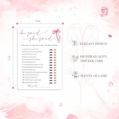 Wedding Shower Games Cards (26 Count)