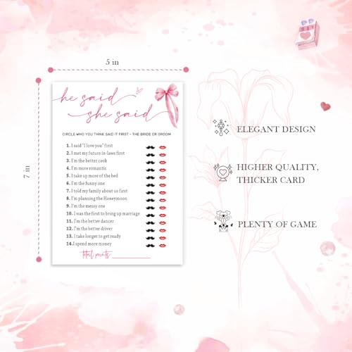 Wedding Shower Games Cards (26 Count)