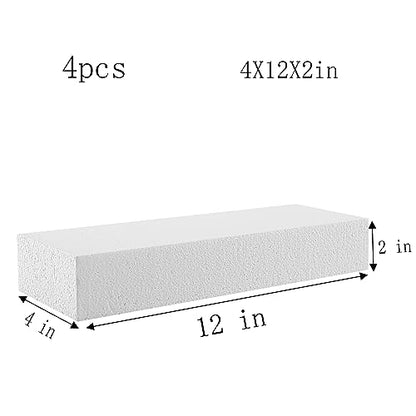 4pcs Craft Foam Blocks 4×12×2in Polystyrene Blocks