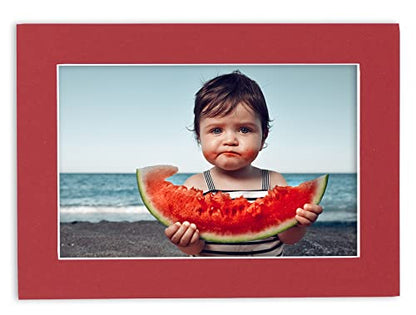 11x14 Deep Red Matboard Bevel Cut for 9x12 Photos