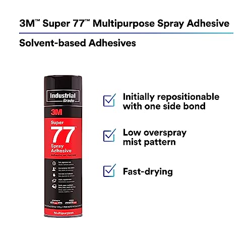 Super 77 Multipurpose Permanent Spray Adhesive Glue (16.75 Ounce)
