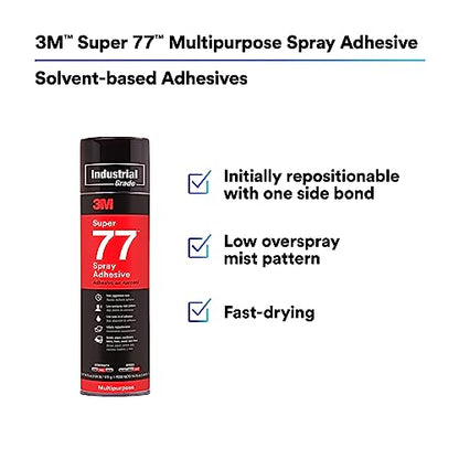Super 77 Multipurpose Permanent Spray Adhesive Glue (16.75 Ounce)