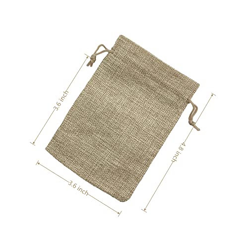 Pack of 20 Burlap Gift Bags with Drawstring Linen Jewelry Pouches Wedding Hessian Jute Bags for Birthday Jewelry and Treat Pouches Party Wedding Favors Gift Art and DIY Craft