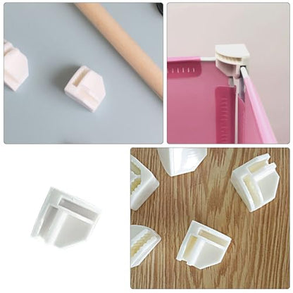 Right Angle Snap Buckles 50 Pack Plastic Cube Storage Connectors for Wire Cube Organizer Modular Closet Shelf Fixing Accessories 0.94 Inch