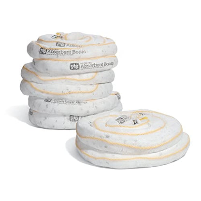 Oil Boom - Oil-Only Absorbent Boom - 4 Pack - 3" x 20' Boom - Absorbs up to 4 gallons per Boom - BOM407 (4 Booms)