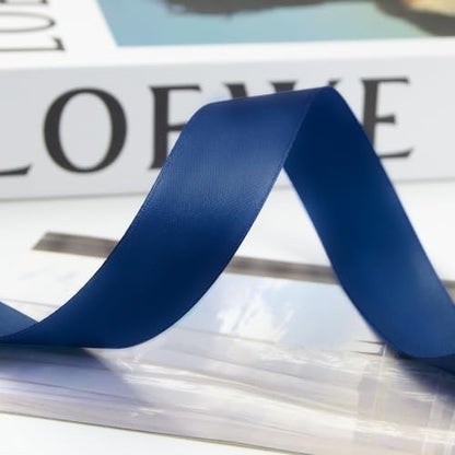 1 Inch 100 Yards Satin Ribbon Dark Blue (300 Foot)