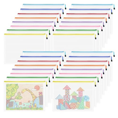 Mesh 32pcs Zipper Pouch Bags (32 Count)