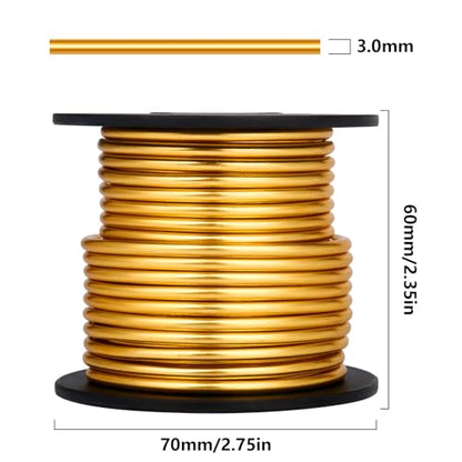 32.8FT 8 Gauge Bendable Dark Gold Aluminum Craft Wire for Jewelry Making (32.8 Foot)