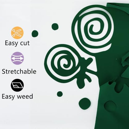 Dark Green Heat Transfer Vinyl HTV Rolls