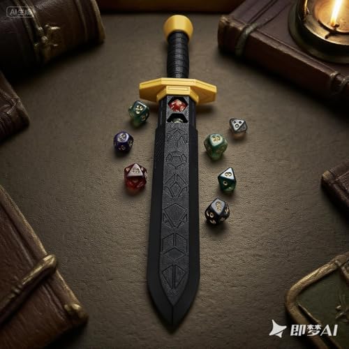 Sword Dagger Dice Holder Box Dice Tower Dungeons and Dragons RPG Tabletop Roleplaying Game Jail DND