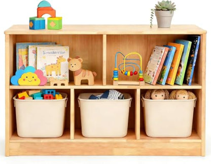 Rubber Wood Montessori Shelf