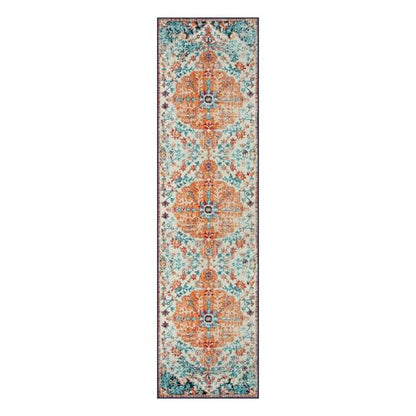Reine Bohemian Floral Medallion 2'8" x 10' Hallway Runner Rug