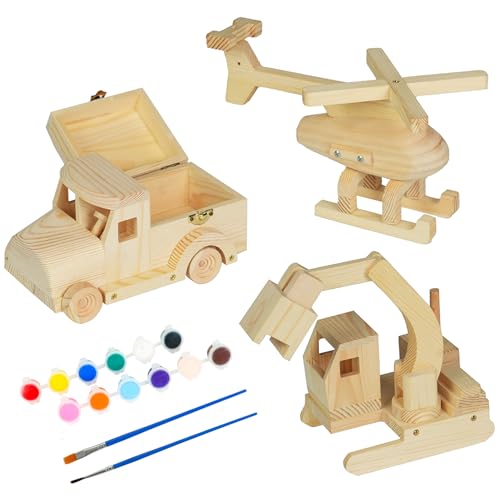 Wood Vehicle Building Toy Kit