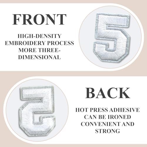 Number Iron On Patches (50 Count)