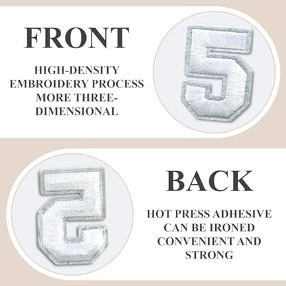 Letter and Number Iron On Patches (72 Count)