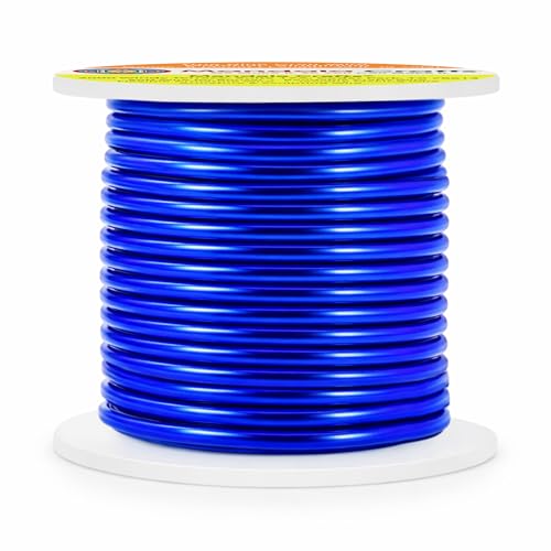 8 Gauge True Blue Anodized Aluminum Craft Wire