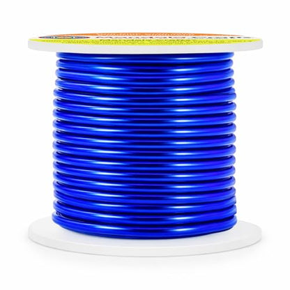 8 Gauge True Blue Anodized Aluminum Craft Wire