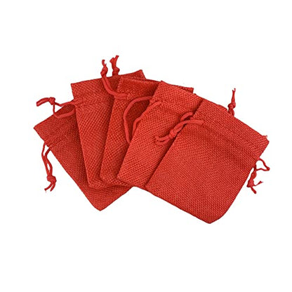Pack of 25 Burlap Gift Bags with Drawstring Linen Jewelry Pouches Wedding Hessian Jute Bags for Birthday and Treat Pouches Party Wedding Favors Gift