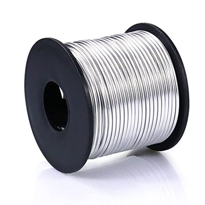 32.8FT 8 Gauge Bendable Silver Aluminum Craft Wire for Jewelry Making Craft (32.8 Foot)