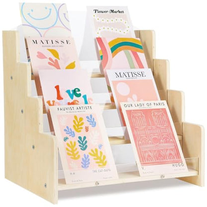 4 Tier Wooden Acrylic Greeting Card Display Stand