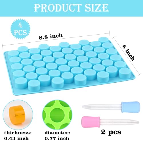 Round Candy Molds Silicone (4 Count)