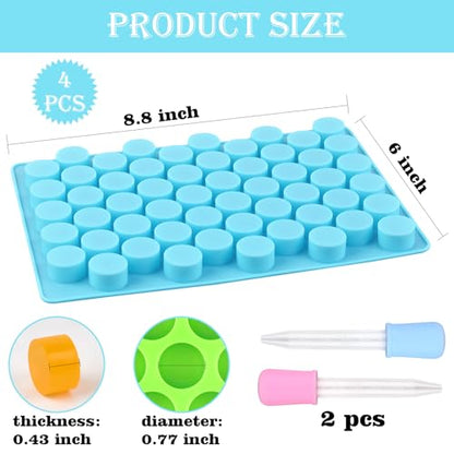 Round Candy Molds Silicone (4 Count)