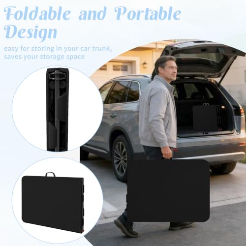 2 Pack 5 Feet Portable Folding Table Black (2 Count)