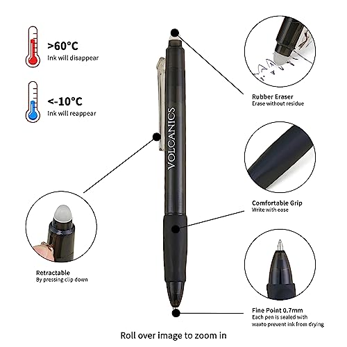 Retractable Erasable Gel Pens (12 Count)