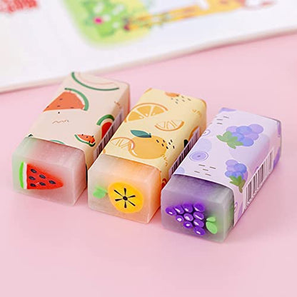 Cute Erasers for Kids Bulk 16 Pack Animal Food Fun Desk Pets Pencil Students School Supplies Prize Gifts Party Favors (16 个)