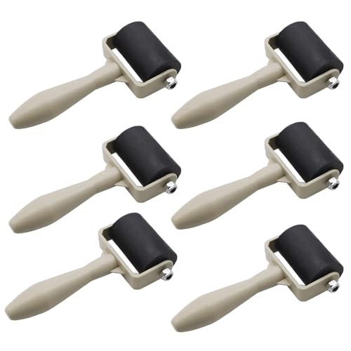 6 Pack Rubber Brayer Roller for Printmaking