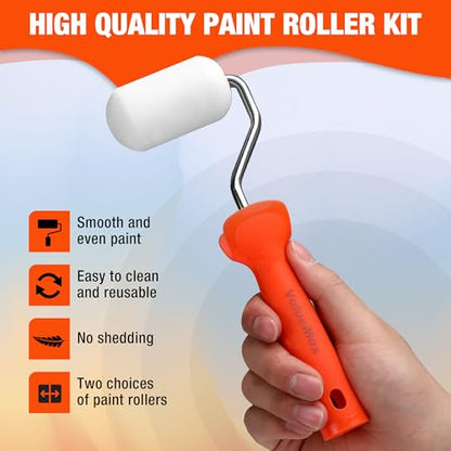 8PCS 2.5" Small Paint Roller Kit