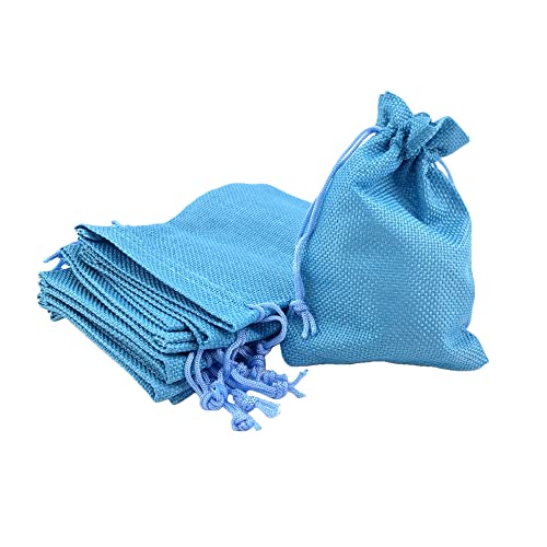 Pack of 25 Burlap Gift Bags with Drawstring Linen Jewelry Pouches Wedding Hessian Jute Bags for Birthday and Treat Pouches Party Wedding Favors Gift