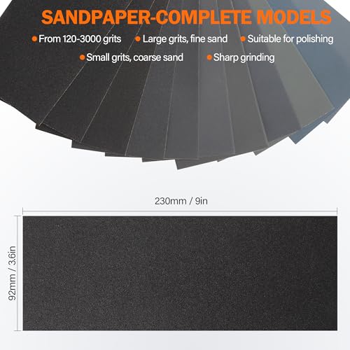 44pcs Wet & Dry Sandpaper
