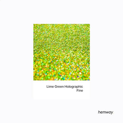 Resin Glitter Lime Green Holographic 100g Fine (3.5274 Ounce)