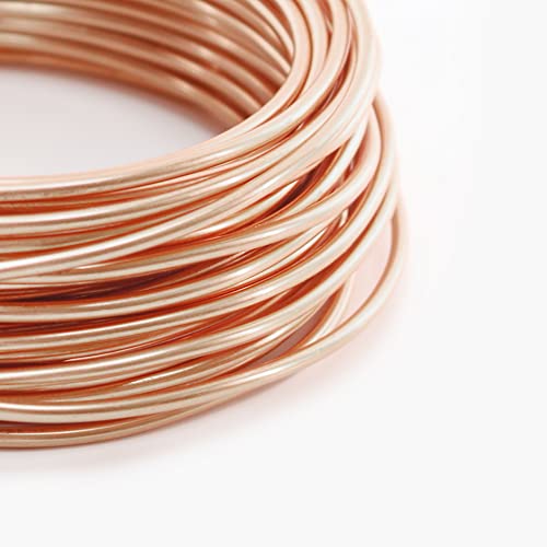 50ft 9 Gauge 3mm Aluminum Wire Copper Tone Bendable for Plants