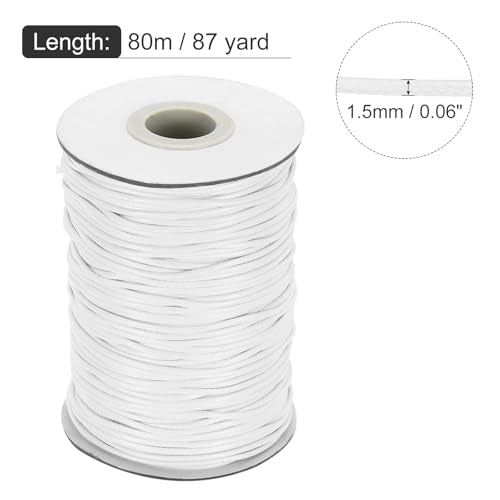 Waxed Cord 1.5mm Waxed Thread 87 Yard Wax String Leather Cord for Bracelet Making