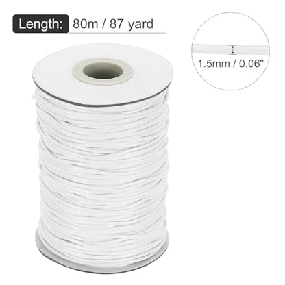 Waxed Cord 1.5mm Waxed Thread 87 Yard Wax String Leather Cord for Bracelet Making