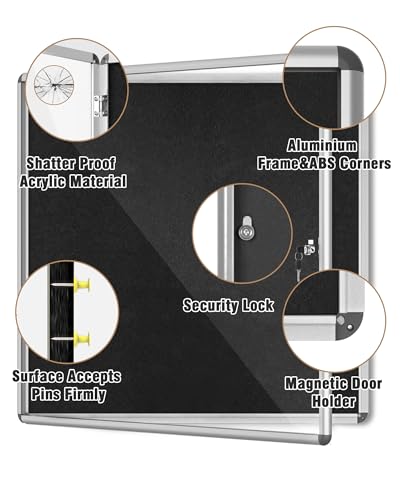 38"x38" Enclosed Bulletin Board