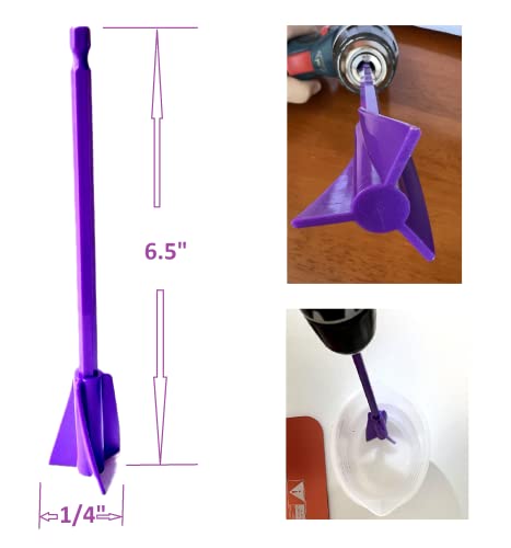 Epoxy Mixer Attachment for Drill Reusable Paint Mixer for Drill Resin Mixer Paint Stirrers Drill mixer Drill Attachment For Resin Molds Mixing (15 Foot)