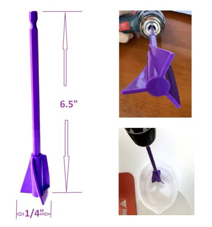Epoxy Mixer Attachment for Drill Reusable Paint Mixer for Drill Resin Mixer Paint Stirrers Drill mixer Drill Attachment For Resin Molds Mixing (15 Foot)