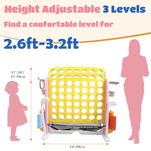 Giant 4 in-A-Row Connect Game Set, Yellow